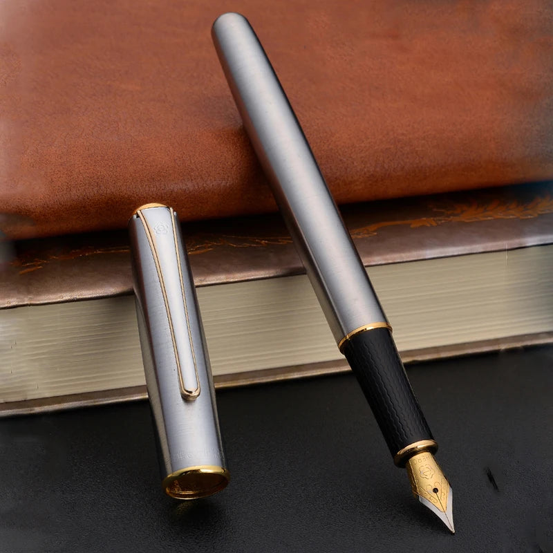 HERO 704 Fountain Pen stainless steel 0.7mm ink pen Stationery Office School Supplies pen Writing Gift